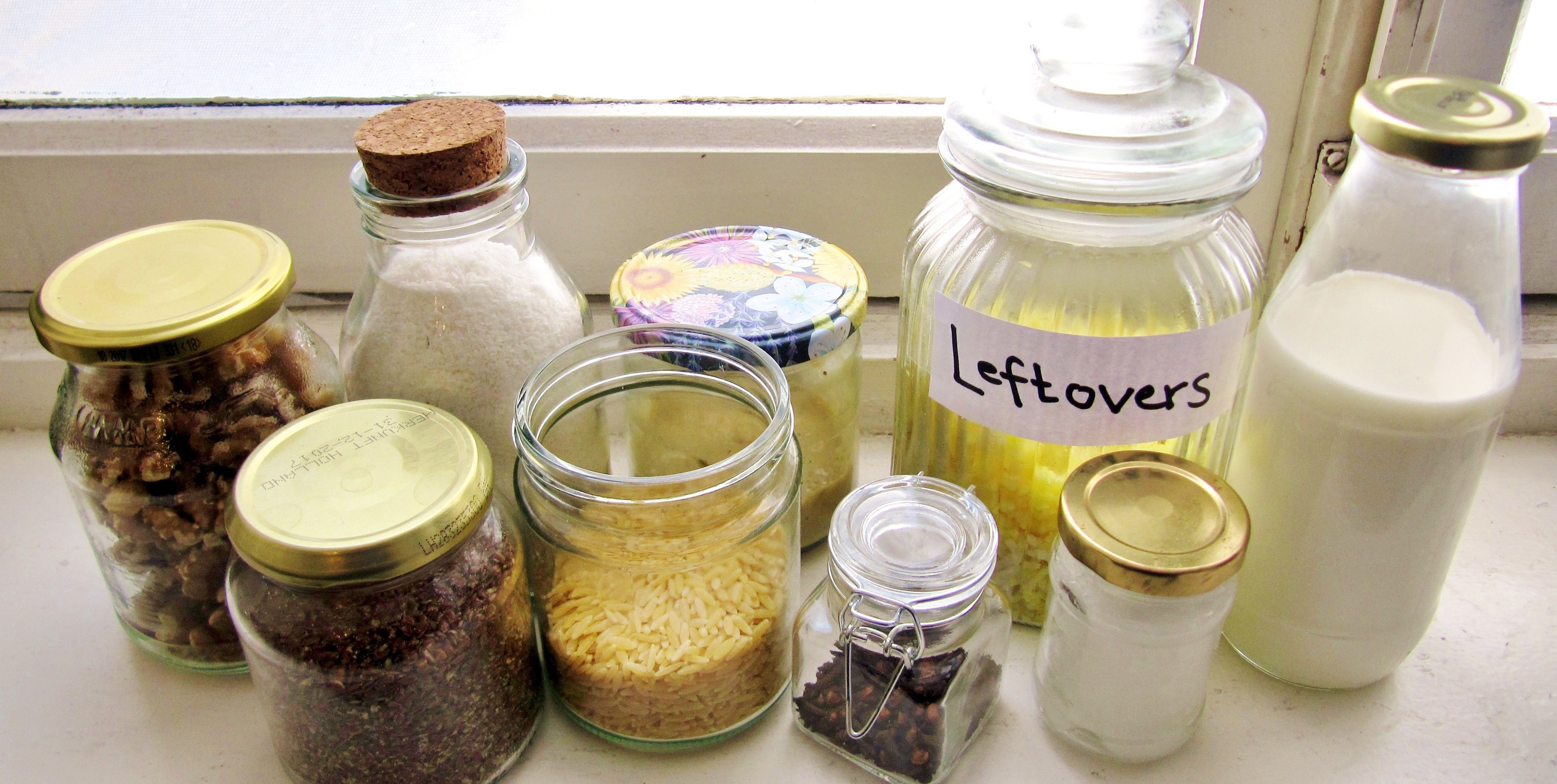 glass jars instead of plastic 